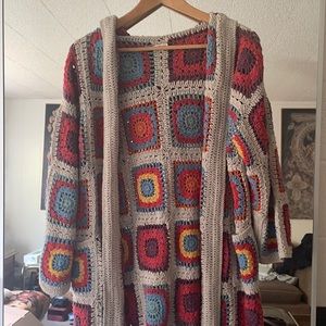 Johnny was Rainbow crochet sweater